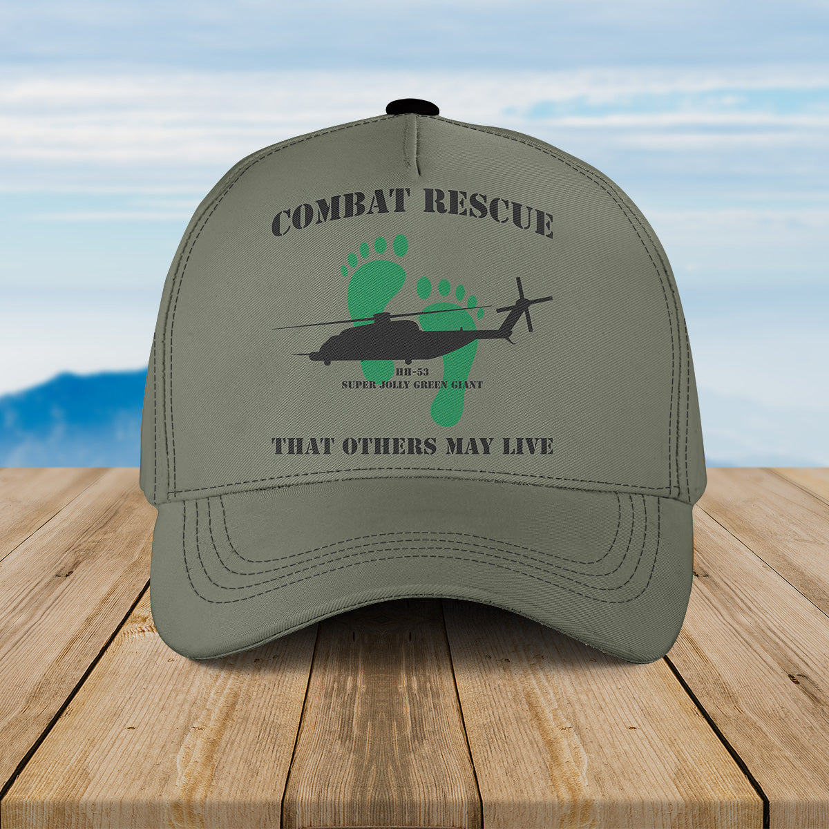 Combat Rescue Super Jolly Green Baseball Cap