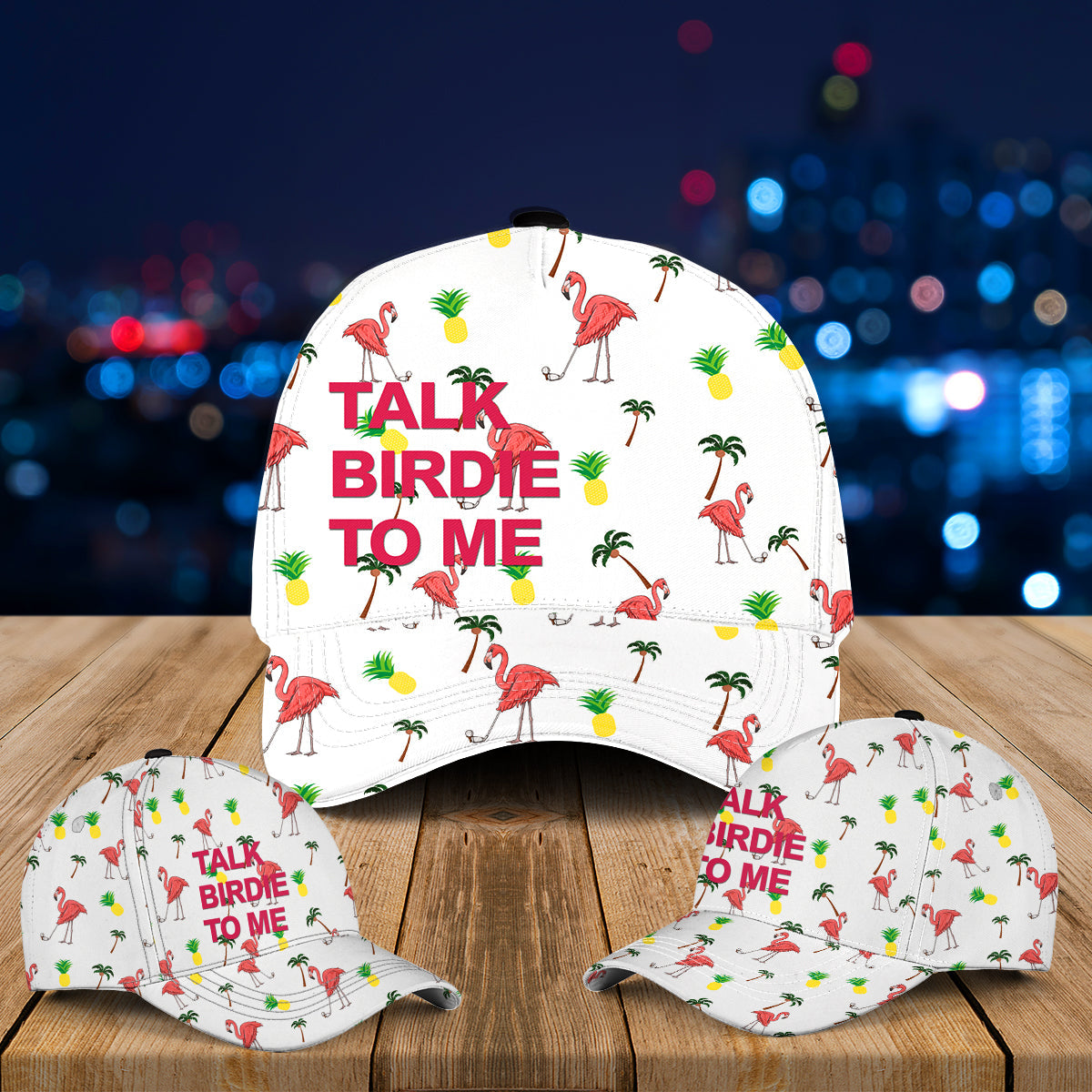 Golf Tropical Talk Birdie To Me Baseball Cap