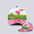 Talk Birdie To Me Flamingo Golf Baseball Cap
