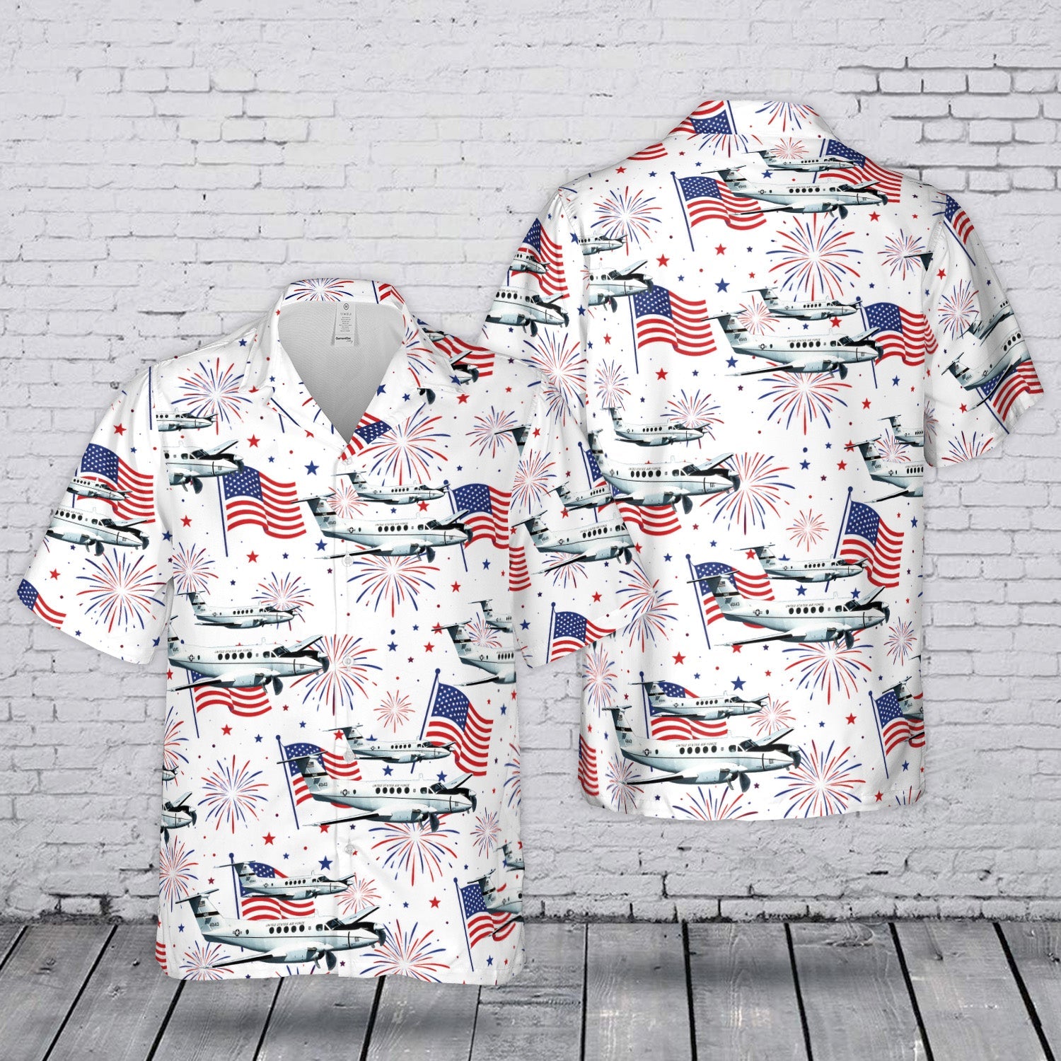US Air Force Beechcraft C-12 Huron 4th July 250th Anniversary 1776-2026 Hawaiian Shirt