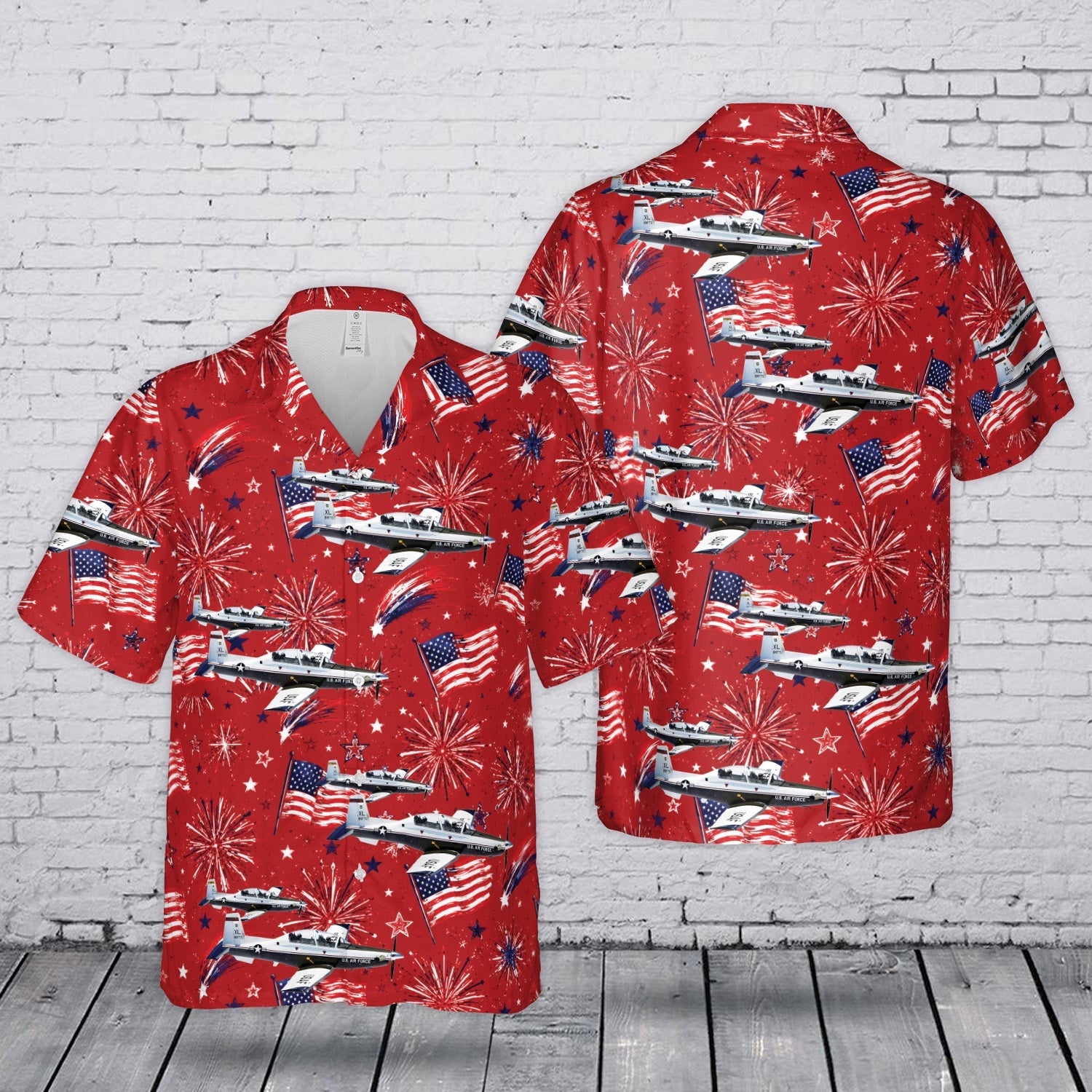 US Air Force Beechcraft T-6 Texan II 4th July 250th Anniversary 1776-2026 Hawaiian Shirt