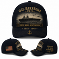 USS Saratoga CV-3 Naval Heritage Baseball Cap Vintage Military Style Hat