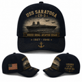 USS Saratoga CV-3 Flattop Era Baseball Cap WWII Carrier Aviation Gift