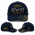 Personalized Air Force GOAT Legacy Baseball Cap Custom Name Veteran Gift Hat