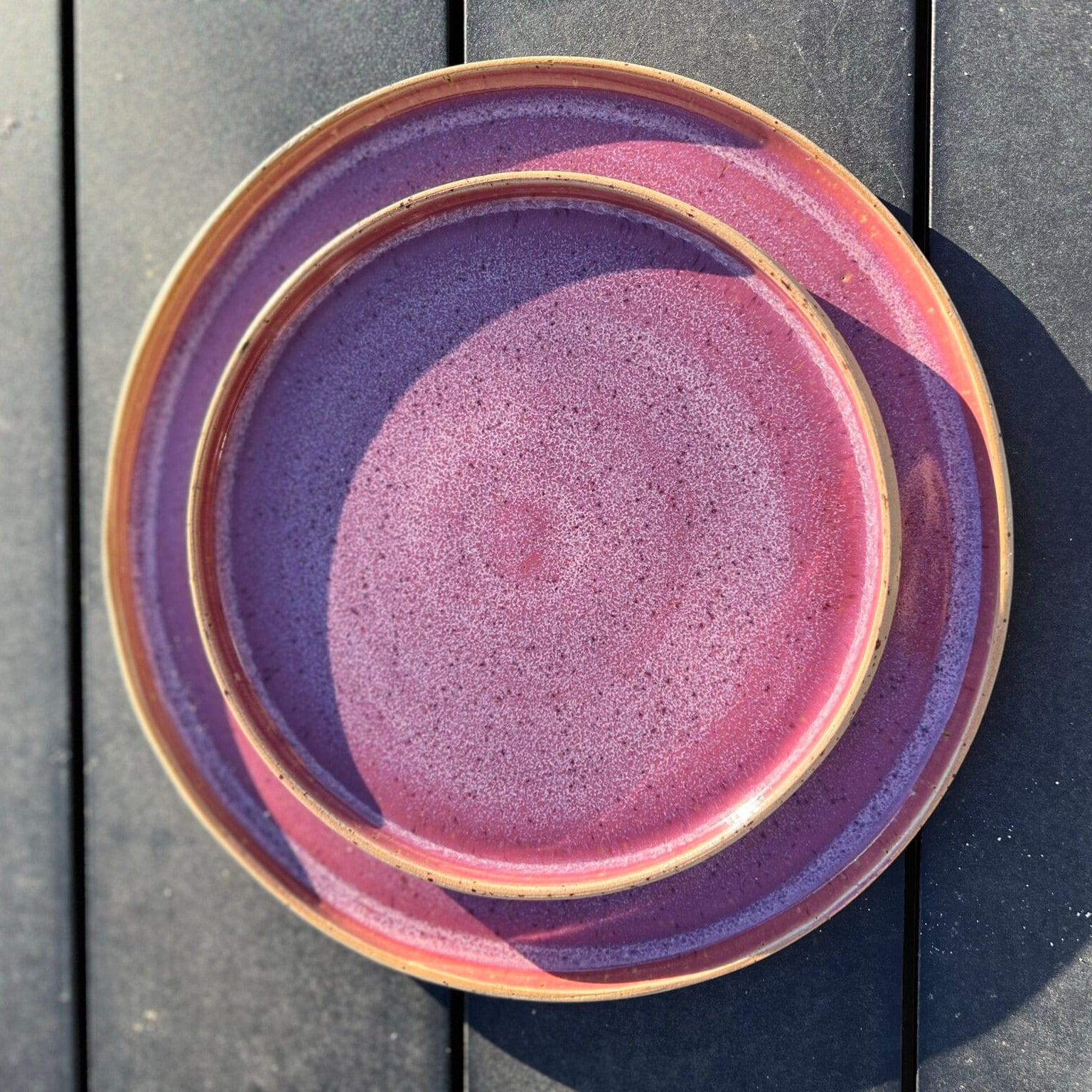 Handmade Thrown Speckled Stoneware Dinner Service, Plates And Bowls, Glazed In Soft Gem Shades, Unique, Organic And Beautiful! Made To Order