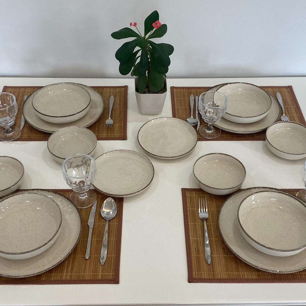 Green Porcelain Dinnerware Set: Table Setting For 1-12 Persons