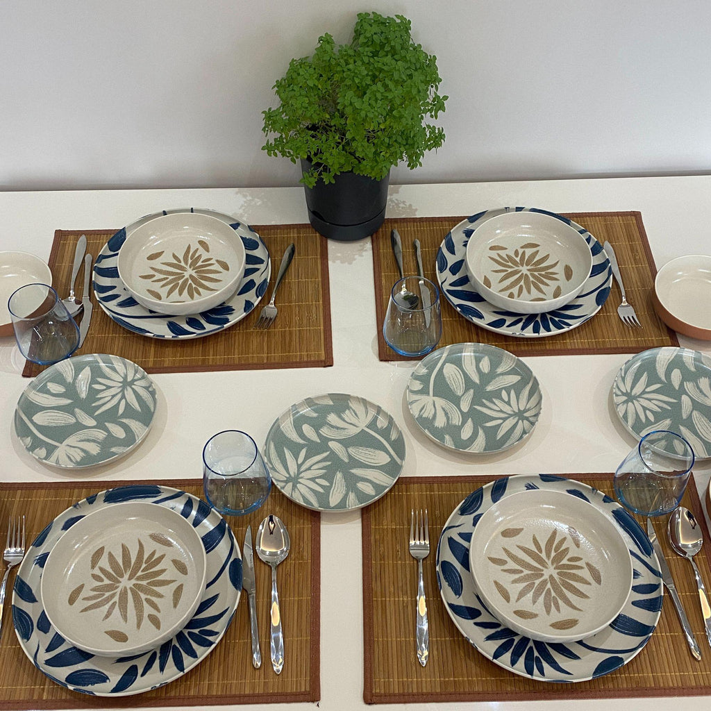 Green Porcelain Dinnerware Set: Table Setting For 1-12 Persons
