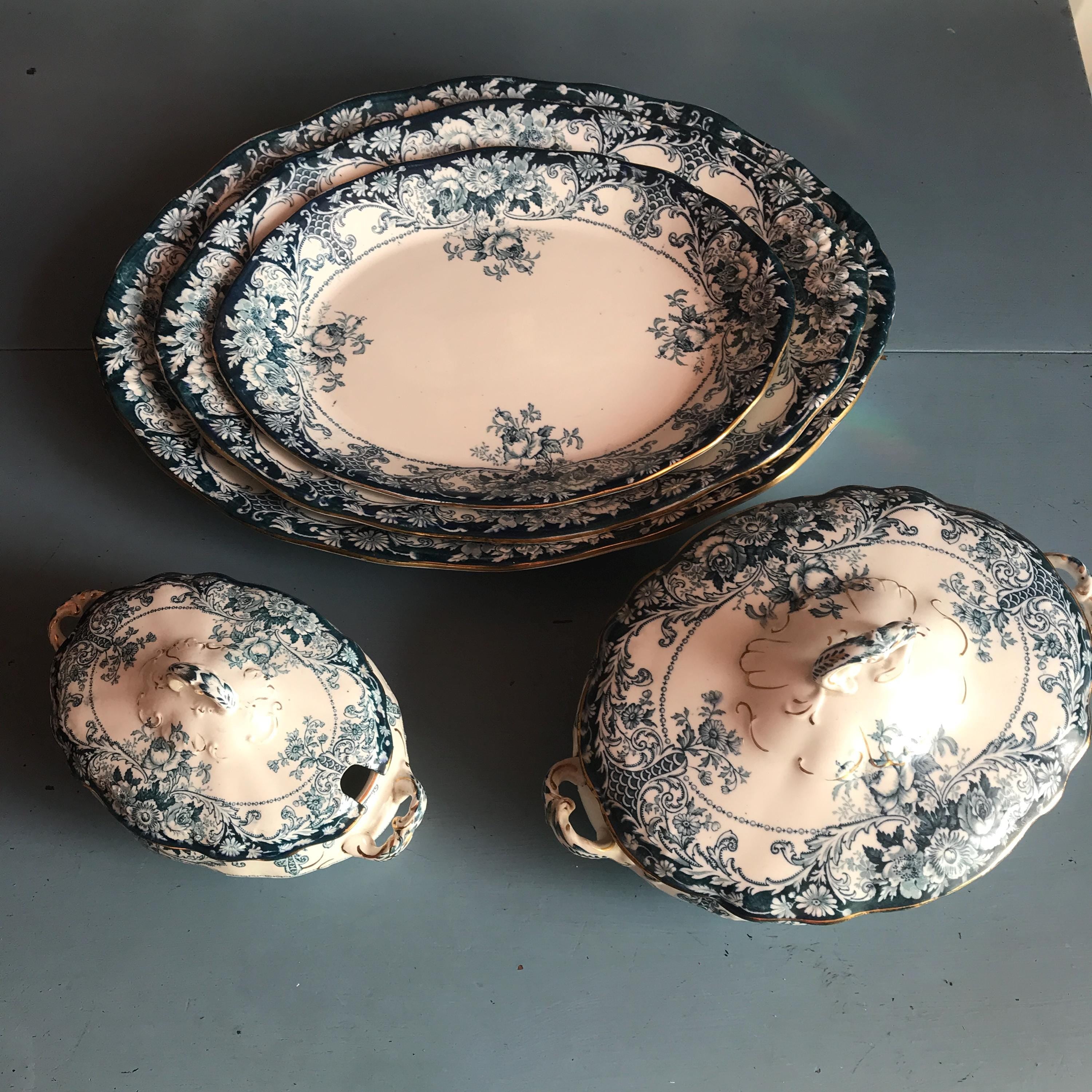 Antique J. H. W & Sons Hanley ‘belmont’ Dinner Service