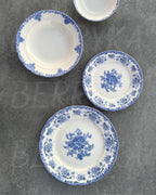 Porcelain Dinnerware Set Antique Green 24-piece | 6 Person Premium Floral Plates & Bowls