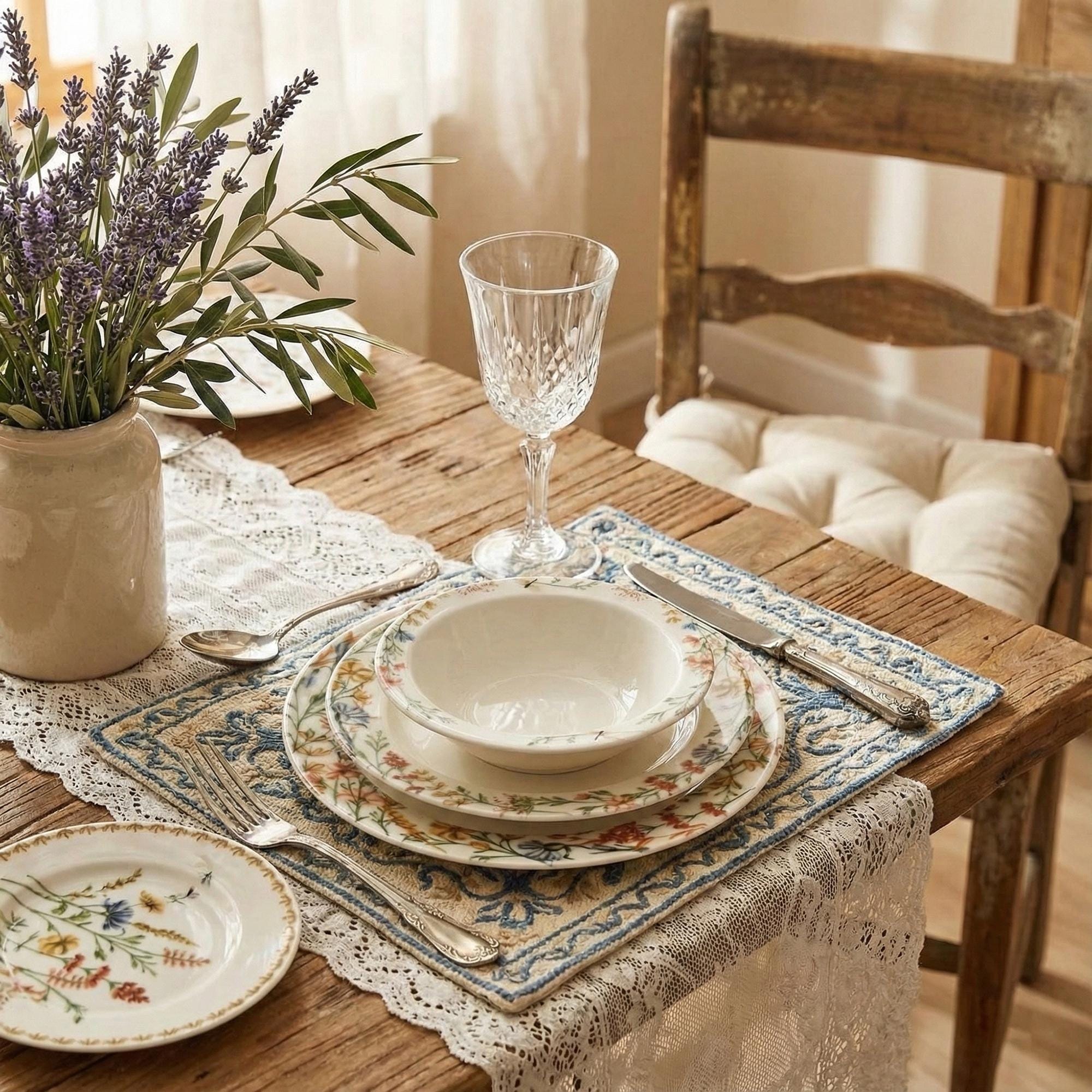Vintage Porcelain Dinnerware Set – Multi Color Floral China, Microwave & Dishwasher Safe