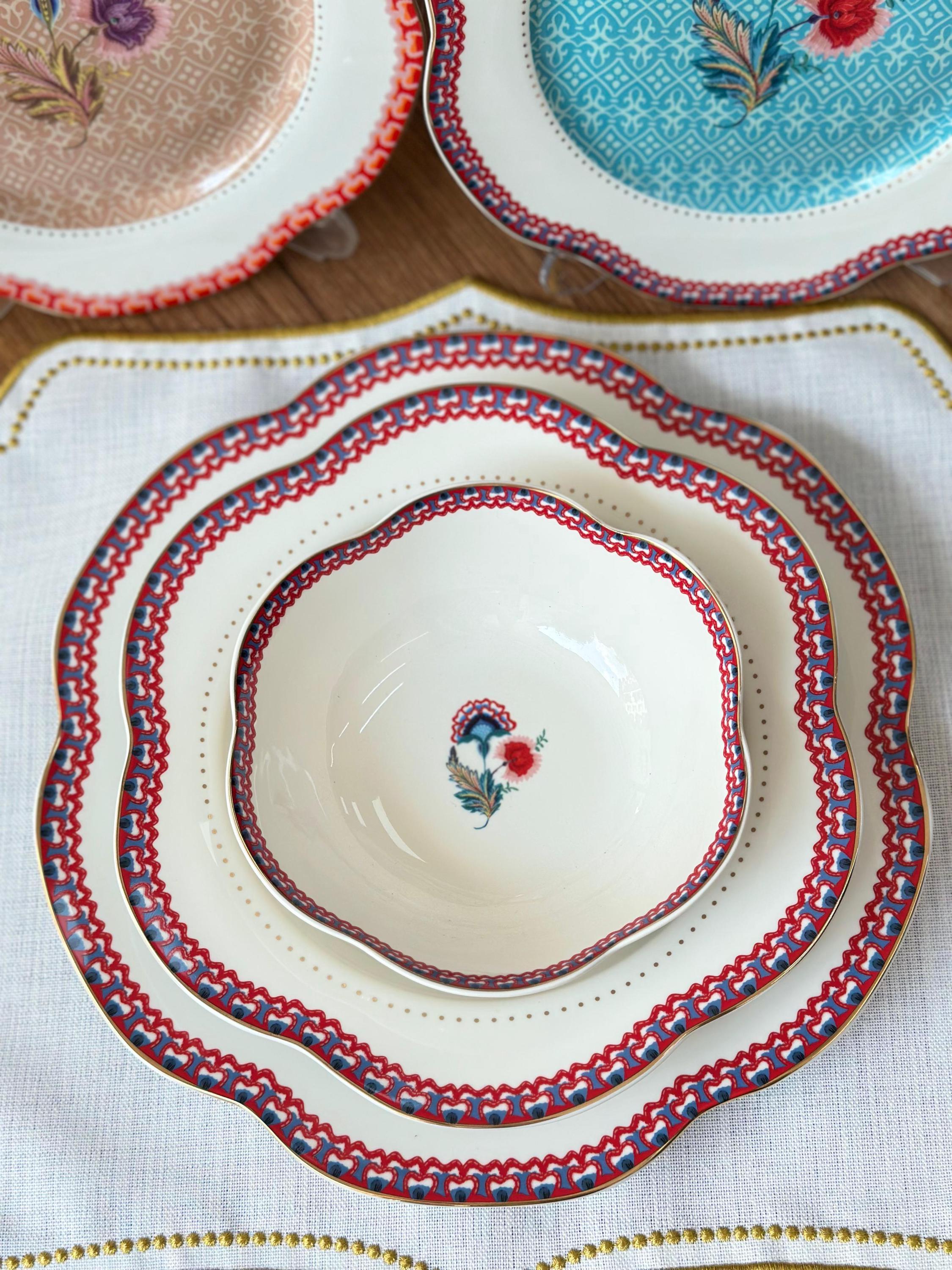 Porcelain Dinnerware Set For 6 People 24 Pieces | Porio Elegant Tableware