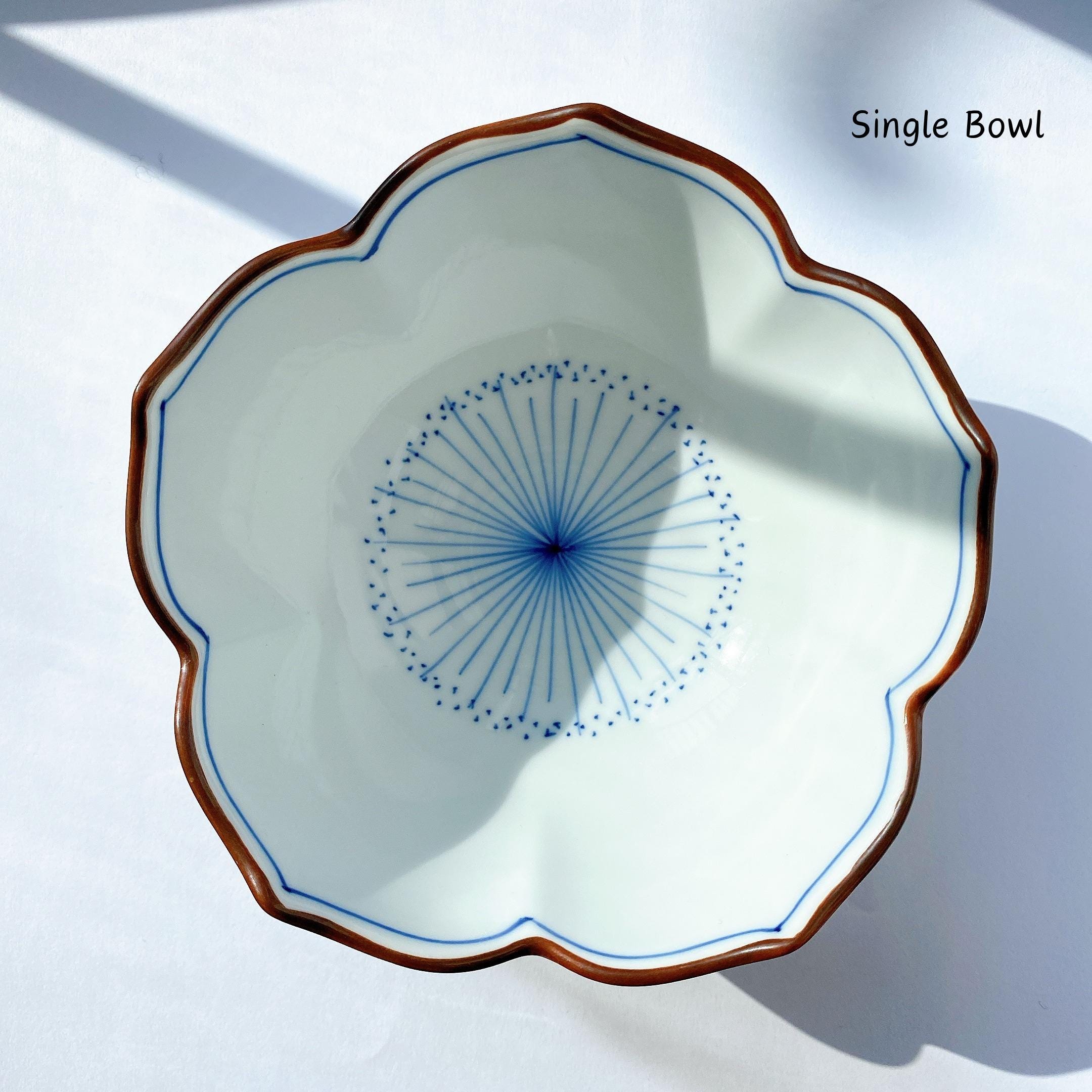 Hand Painted Hasami Ware Bellflower Plate & Bowl | Koringama | Japanese Porcelain Tableware | Handmade In Japan