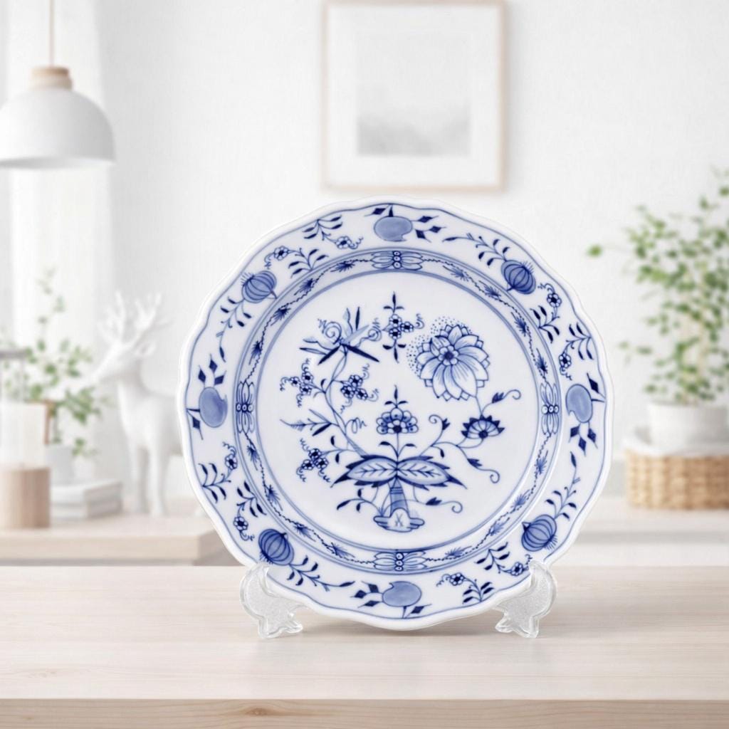 Rare Meissen Blue Onion Dinner Plate – 25 Cm, 1950s, Vintage German Porcelain