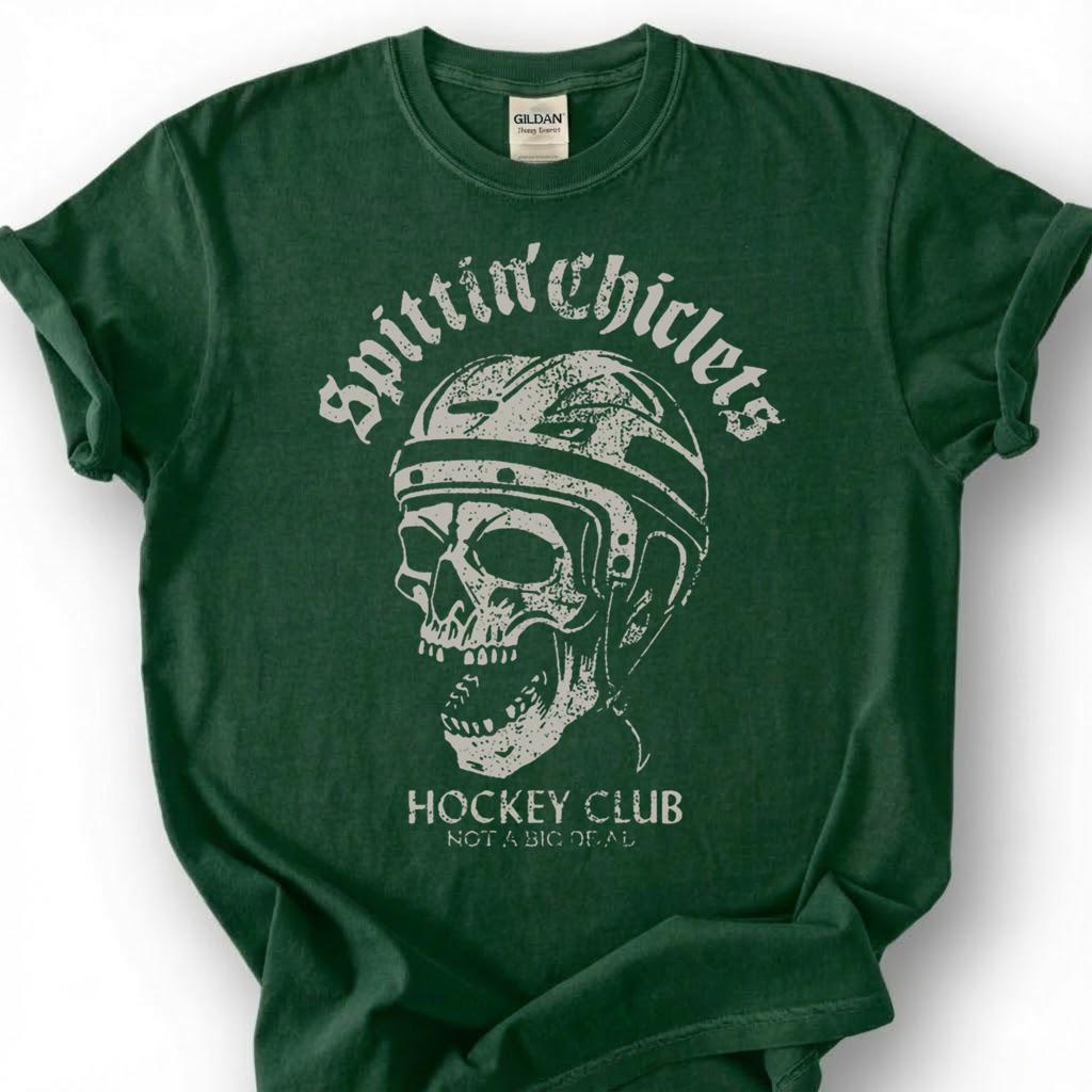 Hockey Skull Helmet Shirt, Vintage Hockey Club T-Shirt, Ice Hockey Skeleton Tee, Retro Distressed Hockey Gift, Losing Teeth Hockey
