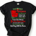 Christmas In Heaven Memorial T-Shirt, Save Them A Seat Empty Chair Tee, Holiday Remembrance Shirt, In Memory Of Loved One Christmas Outfit