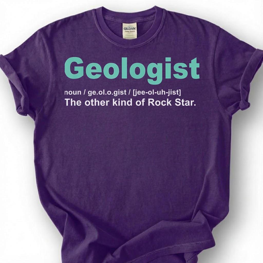 Geologist The Other Kind Of Rock Star Shirt, Geology Definition Humor Tee, Earth Science Pun T-Shirt, Rockhound Mineral Collector Gift
