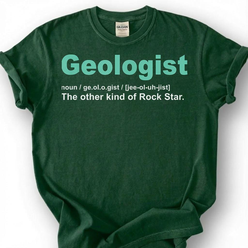 Geologist The Other Kind Of Rock Star Shirt, Geology Definition Humor Tee, Earth Science Pun T-Shirt, Rockhound Mineral Collector Gift