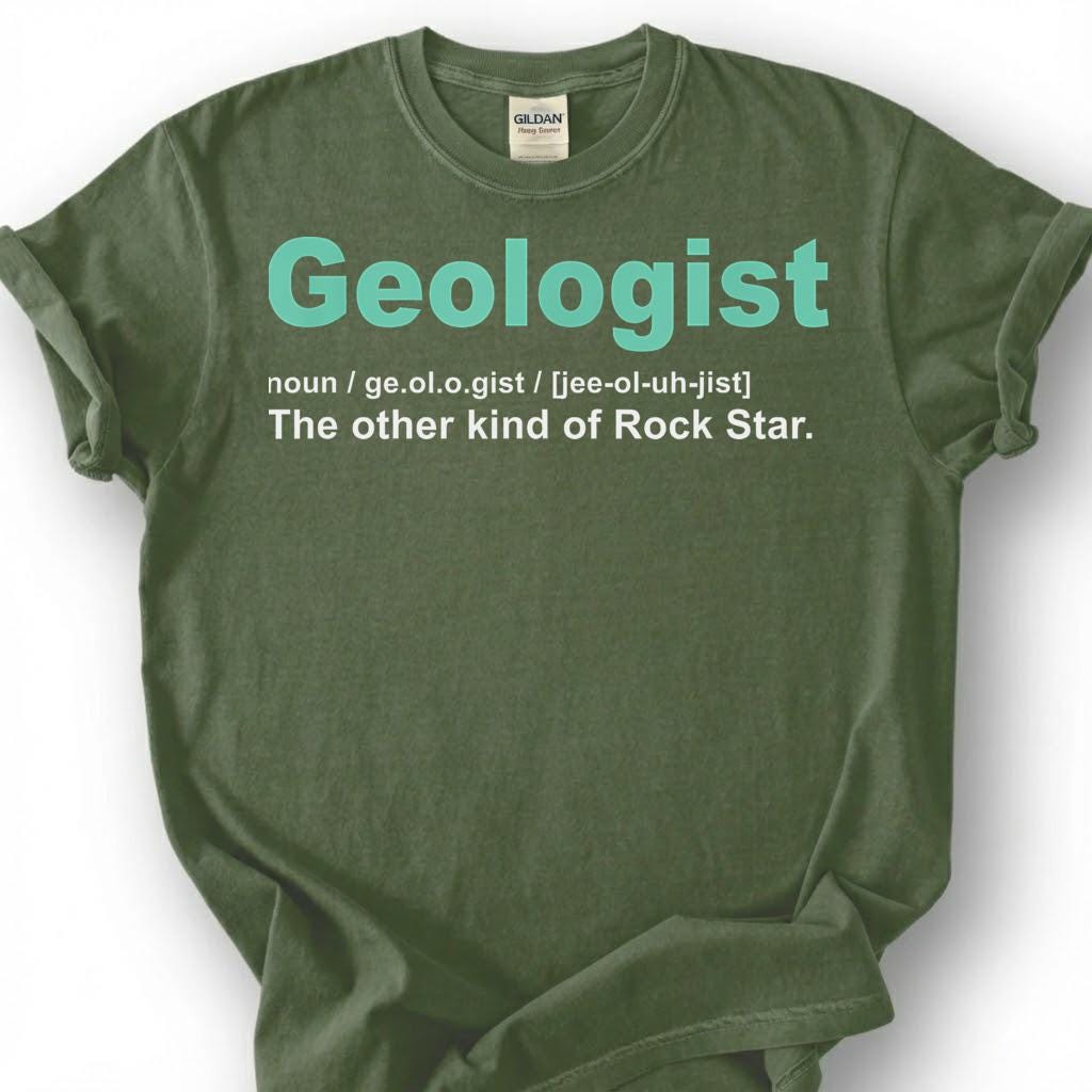 Geologist The Other Kind Of Rock Star Shirt, Geology Definition Humor Tee, Earth Science Pun T-Shirt, Rockhound Mineral Collector Gift
