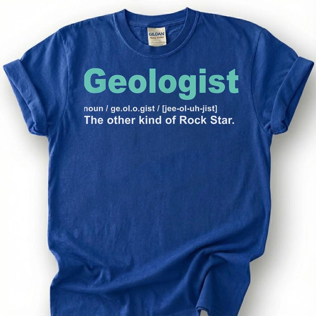 Geologist The Other Kind Of Rock Star Shirt, Geology Definition Humor Tee, Earth Science Pun T-Shirt, Rockhound Mineral Collector Gift