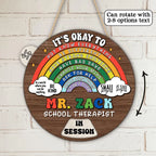 Personalized Rotating School Office Door Sign – Custom Name & Status Messages – view 2