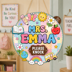 Personalized Spinning Classroom Door Sign – Custom Name & Status Messages – view 2